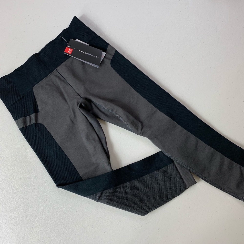 UA Heatgear Threadborne Compression Capri Leggings - Picture 1 of 7